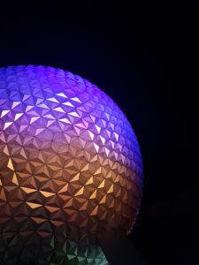 Bola do EPCOT de noite